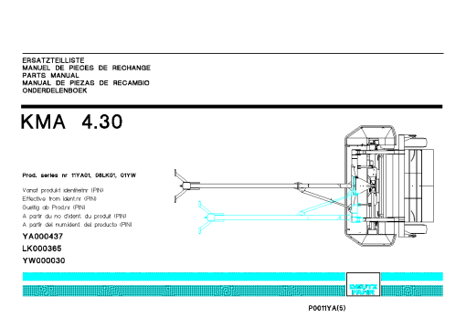 Deutz-Fahr KMA 4.30 Mower 2003 Parts Manual Catalog Pdf Download