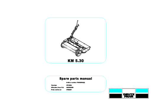 Deutz-Fahr KMA 5.30 Mower 2004_07MA01 Parts Manual Catalog Pdf Download