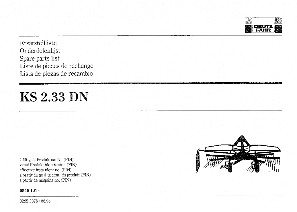 Deutz Fahr Ks 1.30 Schwader Einkreiselschwader Heu Silo Ballen in