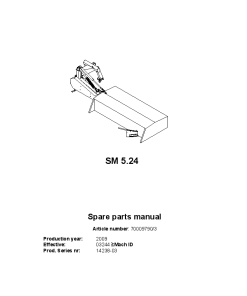Deutz-Fahr SM5.24 Mower 2009 SN 14238-03 Parts Manual Catalog Pdf Download