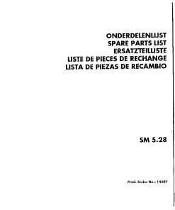 Deutz-Fahr SM5.28 Mower 1997 SN 14207 Parts Manual Catalog Pdf Download