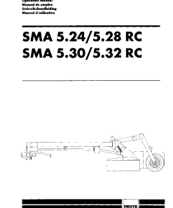 Deutz-Fahr SMA 5.24 5.28 5.30 5.32 RC Mower 19997-1998 Operation Maintenance Manual PDF download