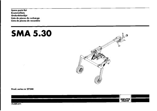 Deutz-Fahr SMA 5.24 5.28 5.30 5.32 SMA 5.30 HPC Mower 2001-2002 Parts Manual Catalog Pdf Download