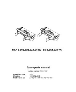 Deutz-Fahr SMA 5.24 5.30 5.32 5.35 RC Mower 2004-2005 Parts Manual Catalog Pdf Download