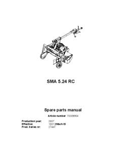 Deutz-Fahr SMA 5.24 RC Mower 2007 Parts Manual Catalog Pdf Download