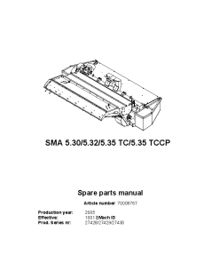 Deutz-Fahr SMA 5.30 5.32 5.35 -TC 5.35 TCCP Mower 2005 Parts Manual Catalog Pdf Download
