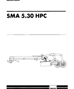 Deutz-Fahr SMA 5.30 HPC Mower 2000-2002 Operation Maintenance Manual PDF download