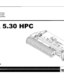 Deutz-Fahr SMA 5.30 HPC Mower 2004 Parts Manual Catalog Pdf Download