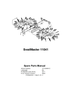 Deutz-Fahr SwatMaster 11041 Rakes 2011 Sn 69640301- Parts Manual Catalog Pdf Download
