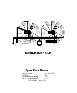 Deutz-Fahr SwatMaster 15041 Rakes 2008 SN 0150-0199 Parts Manual Catalog Pdf Download