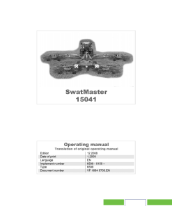 Deutz-Fahr SwatMaster 15041 Rakes 2009 Operation Maintenance Manual PDF download