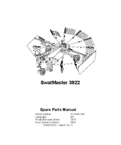 Deutz-Fahr SwatMaster 3922 Rakes 1997 Sn 6957- Parts Manual Catalog Pdf Download