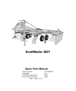 Deutz-Fahr SwatMaster 4621 Rakes 2008 Sn 6583 Parts Manual Catalog Pdf Download