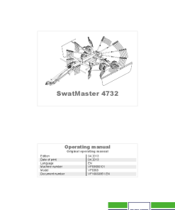 Deutz-Fahr SwatMaster 4732 Rakes 2013 Operation Maintenance Manual PDF download