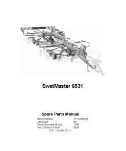 Deutz-Fahr SwatMaster 6351 Vario Rakes 1998 Sn 0101 Operation Maintenance Manual PDF download