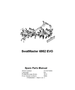 Deutz-Fahr SwatMaster 6952 Evo Rakes 2015 Parts Manual Catalog Pdf Download