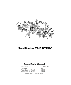 Deutz-Fahr SwatMaster 7242 HYDRO Rakes 2012 Sn VF69671201- Parts Manual Catalog Pdf Download