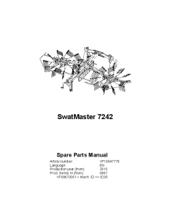 Deutz-Fahr SwatMaster 7242 Rakes 2010 Sn VF69670001-0235 Parts Manual Catalog Pdf Download