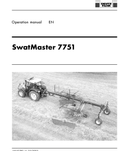 Deutz-Fahr SwatMaster 7751 Rakes 2005 Operation Maintenance Manual PDF download