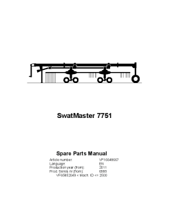Deutz-Fahr SwatMaster 7751 Rakes 2011 Parts Manual Catalog Pdf Download