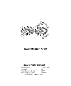 Deutz-Fahr SwatMaster 7752 Rakes 2017 Parts Manual Catalog Pdf Download