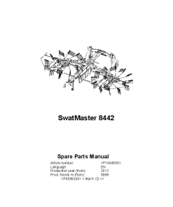 Deutz-Fahr SwatMaster 8442 Rakes 2012 Sn VF65882401- Parts Manual Catalog Pdf Download