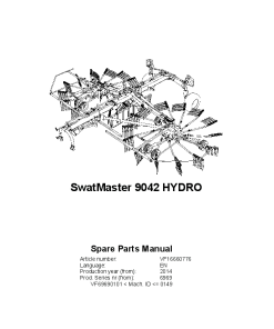 Deutz-Fahr SwatMaster 9042 HYDRO 2014 Rakes Sn VF69690101-0149 Parts Manual Catalog Pdf Download