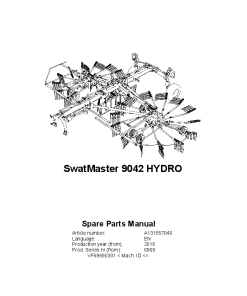 Deutz-Fahr SwatMaster 9042 HYDRO 2016 Sn VF69690301- Parts Manual Catalog Pdf Download