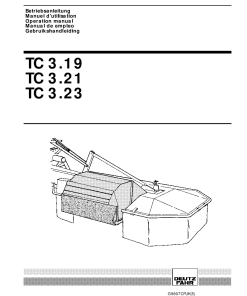 Deutz-Fahr TC 3.19 3.21 3.23 Conditioners Rear mounted 1999 Operation Maintenance Manual PDF download
