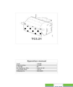 Deutz-Fahr TC 3.21 Conditioners Rear mounted 2009 Operation Maintenance Manual PDF download