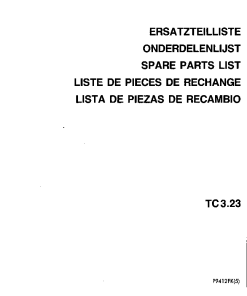 Deutz-Fahr TC 3.23 Conditioners Rear mounted 1993 Parts Manual Catalog Pdf Download
