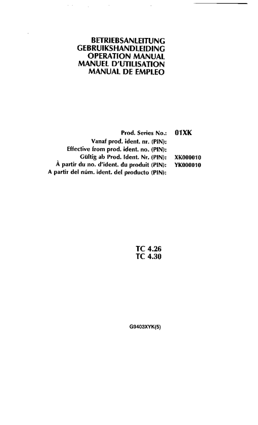 Deutz-Fahr TC 4.26 4.30 Conditioners Rear mounted 1994 Parts Manual Catalog Pdf Download
