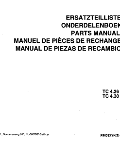 Deutz-Fahr TC 4.26 4.30 Conditioners Rear mounted 1996 Parts Manual Catalog Pdf Download