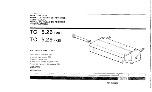 Deutz-Fahr TC 5.26 (MK) 5.29 (KE) 03MK01 Conditioners Rear mounted 2000 Parts Manual Catalog Pdf Download