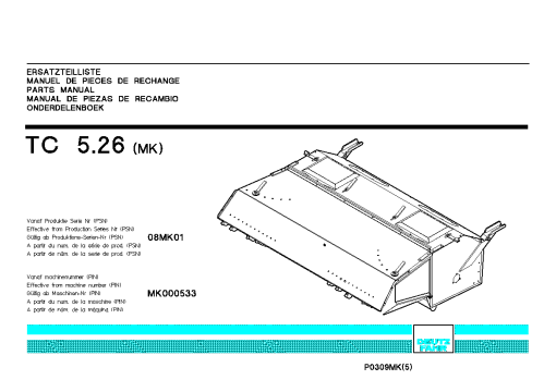 Deutz-Fahr TC 5.26 (MK) Conditioners Rear mounted Parts Manual Catalog Pdf Download