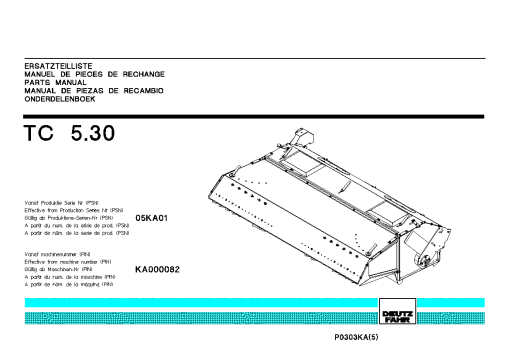 Deutz-Fahr TC 5.30 Conditioners Rear mounted 2003- 05KA01 Operation Maintenance Manual PDF download