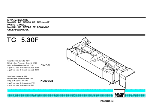 Deutz-Fahr TC 5.30F 03KD01 Conditioners Rear mounted 2003 Parts Manual Catalog Pdf Download