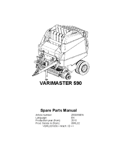 Deutz-Fahr Varimaster 590 Balers Round Variable chamber 2010 Parts Manual Catalog Pdf Download