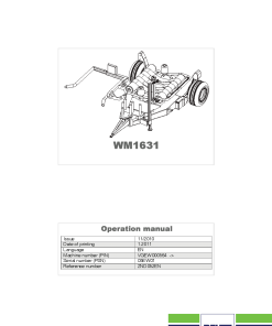 Deutz-Fahr WM1631 Bale wrapper 2010 Operation Maintenance Manual PDF download