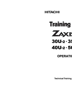 Hitachi 30U-2 35U-2 40U-2 50U-2 Training PDF download