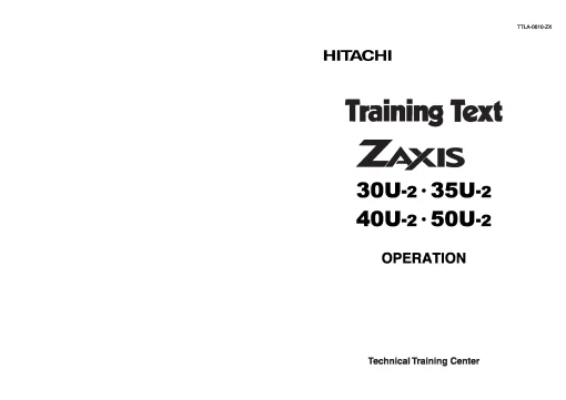 Hitachi 30U-2 35U-2 40U-2 50U-2 Training PDF download