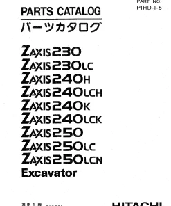 Hitachi ZX230 240 250 LC H LCH K LCK LCN Parts Catalog Manual PDF download