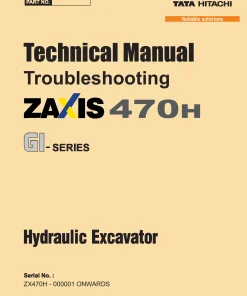 Hitachi ZX470H GI Troubleshooting Technical manual PDF download