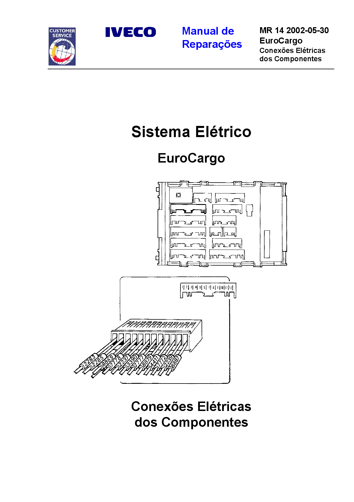 IVECO MR 14 EuroCargo Sistema Eletrico Conexoes Eletricas dos Componentes Portuguese Manual de Reparacoes PDF Download