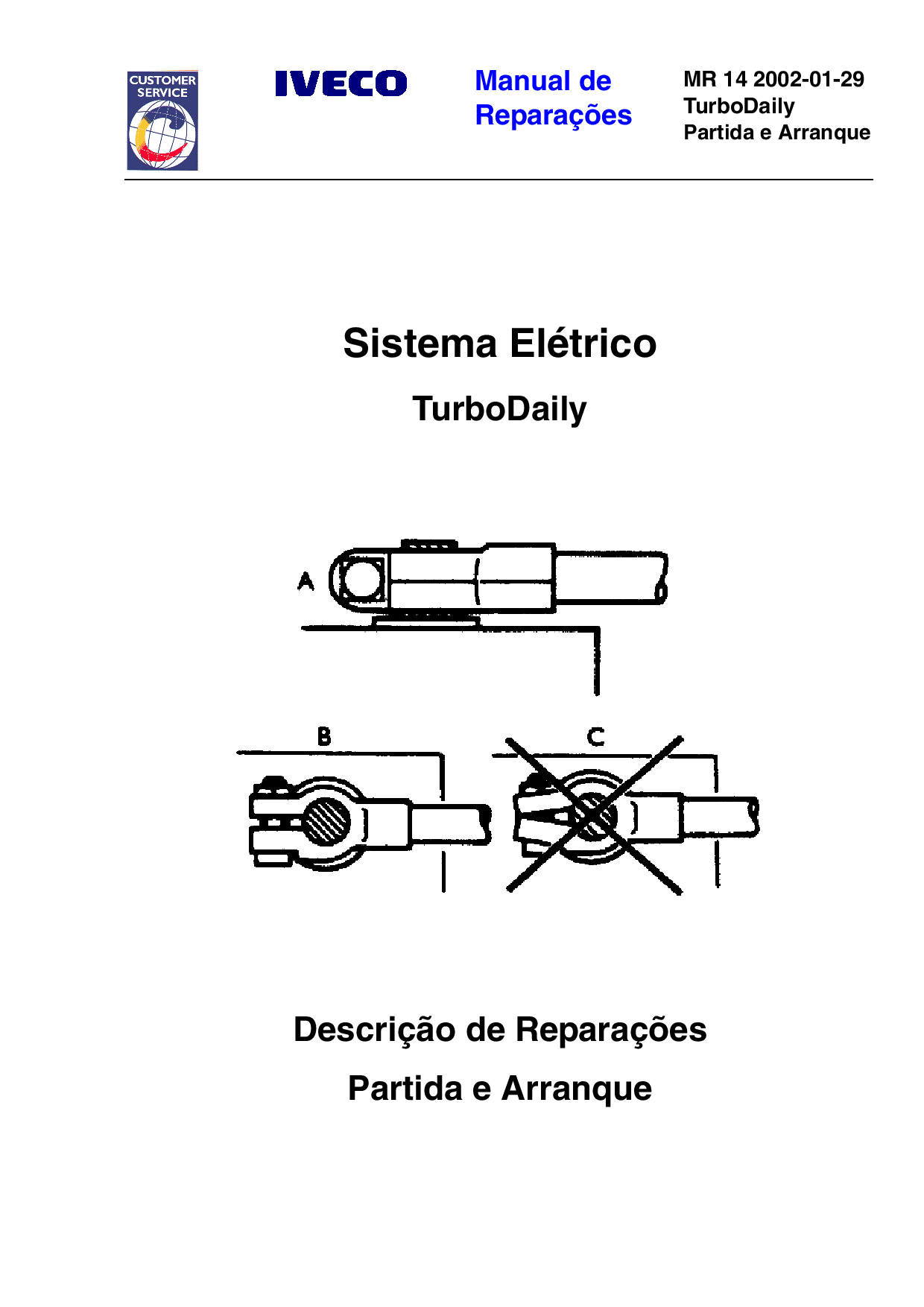 IVECO MR 14 Sistema Eletrico Partida e Arranque Paginas TurboDaily Manual de Reparacoes PDF Download