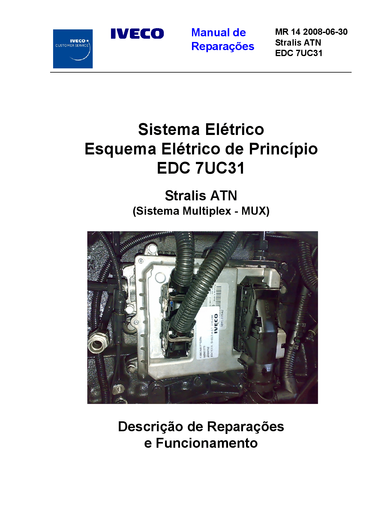 IVECO MR 14 Stralis ATN EDC 7UC3 Portuguese Manual de Reparacoes PDF Download