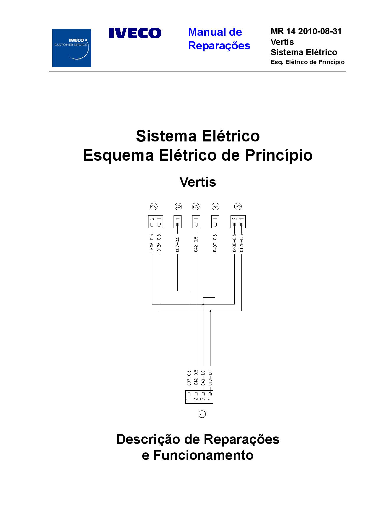 IVECO MR 14 Vertis Sistema Eletrico Esquema Principio Portuguese Manual de Reparacoes PDF Download