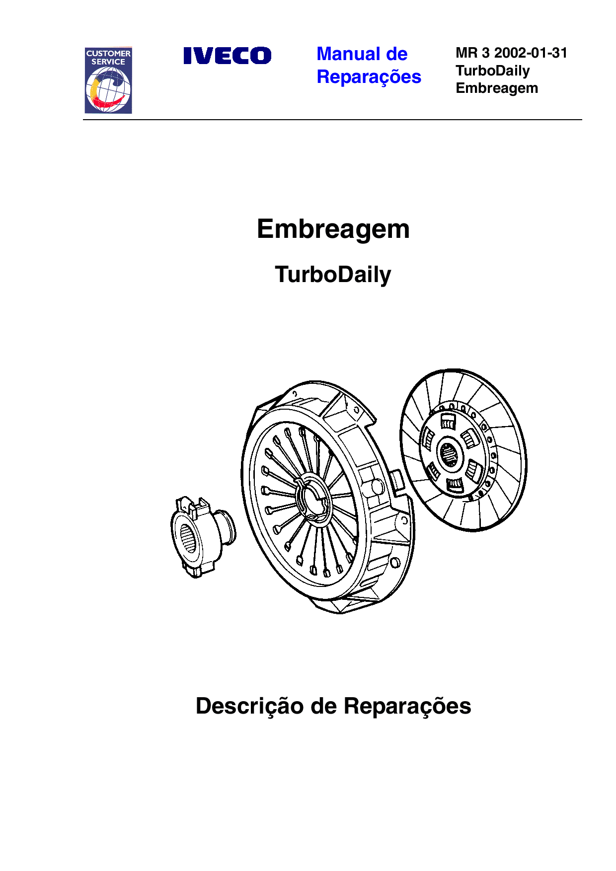 IVECO MR 3 TurboDaily 4x2 Embreagem Portuguese Manual de Reparacoes PDF Download