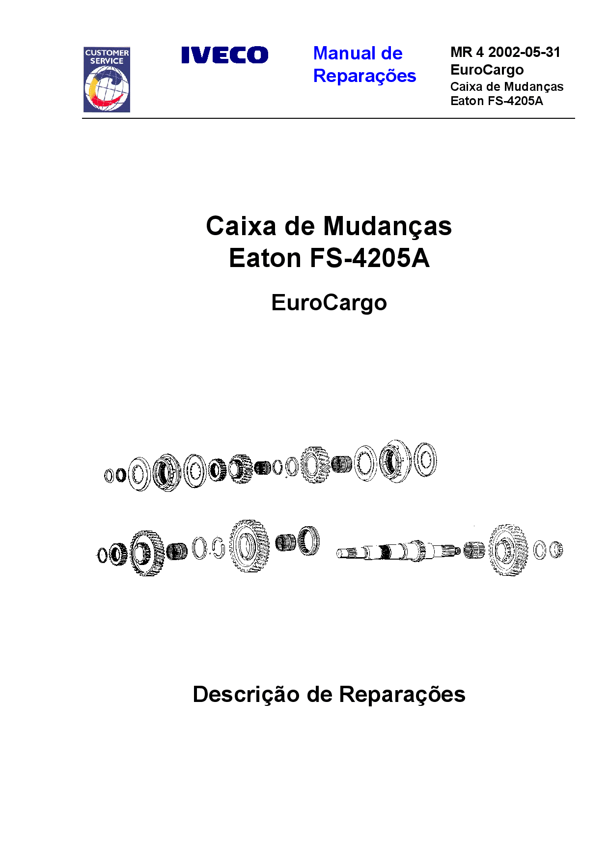 IVECO MR 4 EuroCargo FS-4205A Caixa de Mudancas Eaton Portuguese Manual de Reparacoes PDF Download