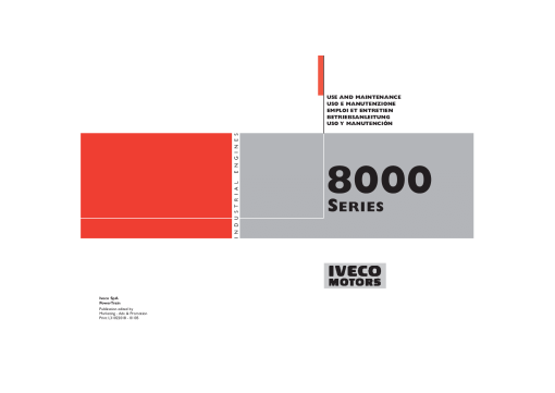 Iveco 8000 series Industrial Engine Use and Maitenance manual PDF Download